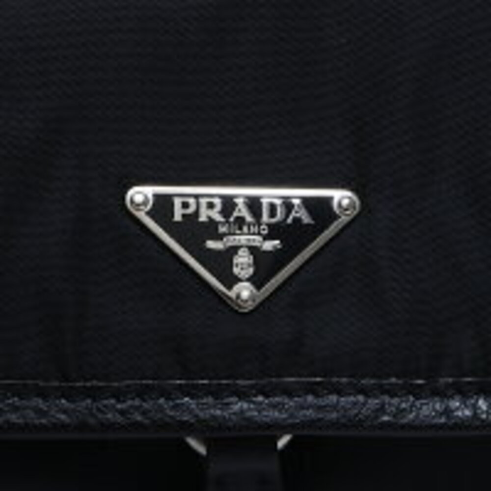 Prada Triangle One Shoulder Hobo Bag Black - Picture 9 of 13